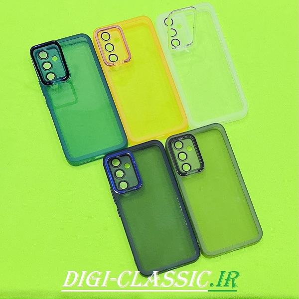مشخصات و خرید قاب گوشی Galaxy A54 5G سامسونگ اورجینال هولدر متال NEW SKIN ( new face ) طرح پشت شیشه ای شفاف دور سیلیکونی محافظ لنز دار در رنگبندی متنوع از فروشگاه دیجی کلاسیک