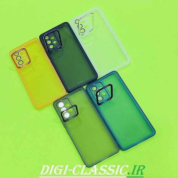 مشخصات و خرید قاب گوشی Galaxy A53 5G سامسونگ اورجینال هولدر متال NEW SKIN ( new face ) طرح پشت شیشه ای شفاف دور سیلیکونی محافظ لنز دار در رنگبندی متنوع از فروشگاه دیجی کلاسیک