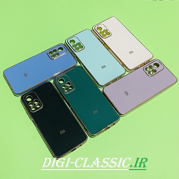 قاب گوشی Redmi Note 11 (China) 5G - Redmi Note 11T - Poco M4 Pro 5G شیائومی اورجینال طرح ژله ای مای کیس گلد لاین دور طلایی محافظ لنز دار در رنگ بندی متنوع