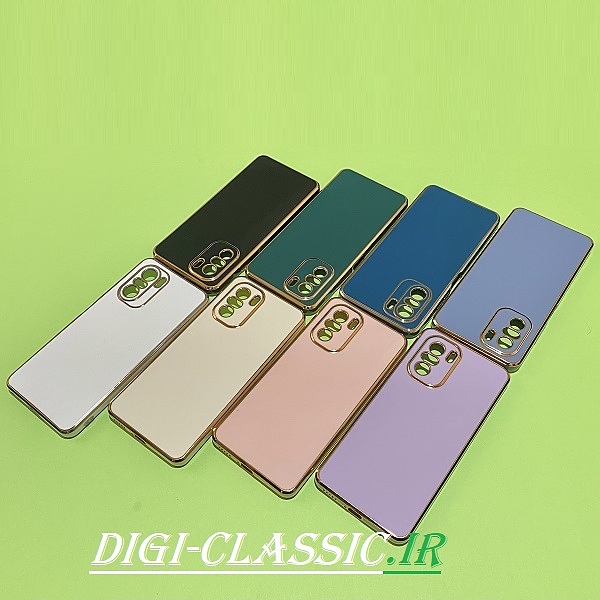مشخصات و خرید قاب گوشی POCO F3 - Mi 11i - Redmi K40 شیائومی اورجینال طرح ژله ای مای کیس گلد لاین دور طلایی محافظ لنز دار در رنگ بندی متنوع از فروشگاه دیجی کلاسیک