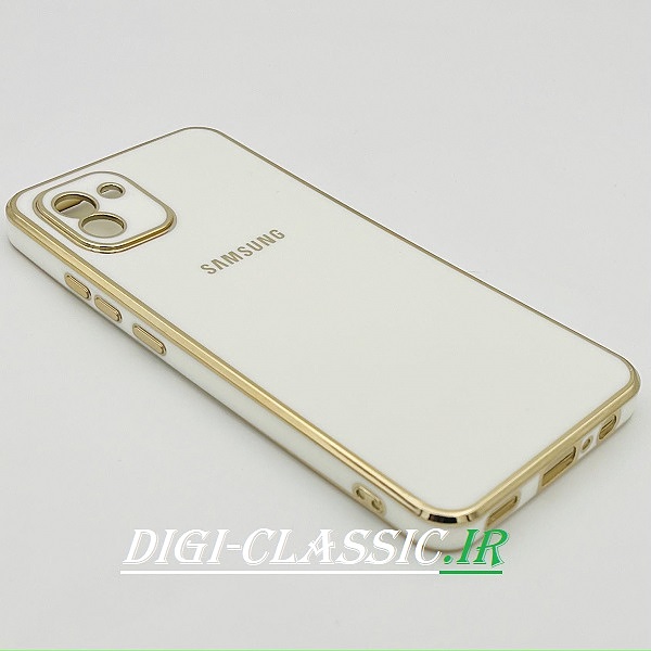 مشخصات و خرید قاب گوشی Galaxy A03 2022 سامسونگ طرح ژله ای مای کیس گلد لاین دور طلایی محافظ لنز دار در رنگ بندی متنوع از فروشگاه دیجی کلاسیک