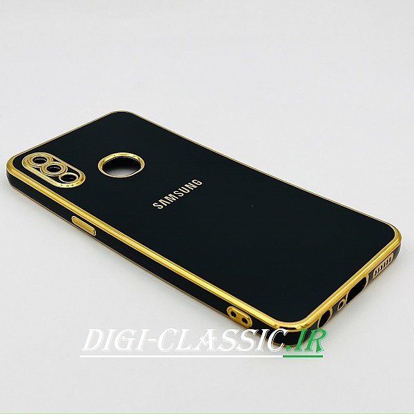 قاب گوشی Galaxy A10S سامسونگ اورجینال طرح ژله ای مای کیس گلد لاین دور طلایی محافظ لنز دار در رنگ بندی متنوع کد 8