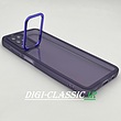 قاب گوشی Galaxy A12 - Galaxy M12 سامسونگ اورجینال هولدر متال NEW SKIN ( new face ) طرح پشت شیشه ای شفاف دور سیلیکونی محافظ لنز دار بنفش کد 11
