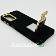 قاب گوشی Galaxy A12 - Galaxy M12 سامسونگ اورجینال لاکچری PRO CAMERA طرح سیلیکونی محافظ متال پاپ سوکت آینه ای نگین دار داخل مخمل محافظ لنز دار رنگ مشکی کد 32