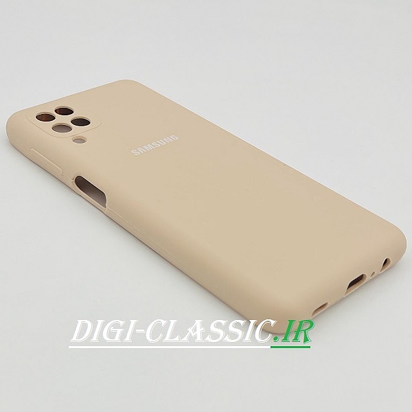 قاب گوشی Galaxy A12 - Galaxy M12 سامسونگ سیلیکونی اورجینال سورا SORA پاک کنی درجه یک زیربسته محافظ لنز دار کرم کد 38