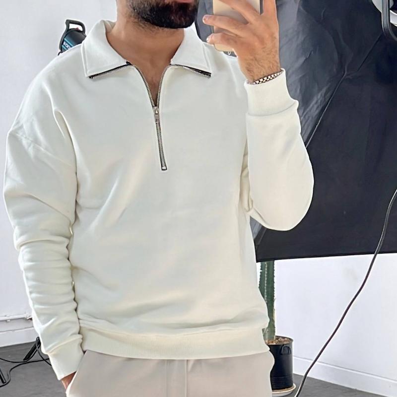 نیم زیپ دورس سفید