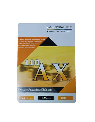 طلق پرس کارت 125 میکرون 110AX A4