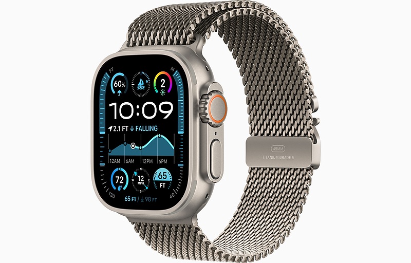 ساعت اپل مدل Apple Watch series Ultra 2 49MM Natural Titanium Milanese Loop