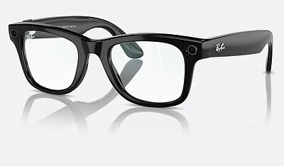 عینک هوشمند ری بن متا مدل RayBan Meta wayfarer shiny black clear