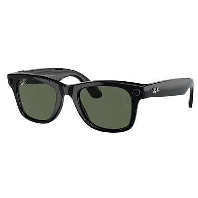 عینک هوشمند ری بن متا مدل RayBan Meta wayfarer shiny black g15 green