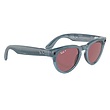 عینک هوشمند ری بن متا مدل RayBan Meta headliner shiny jeans polar dusty red