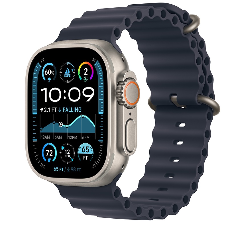 ساعت اپل مدل Apple Watch series Ultra 2 49MM Natural Titanium  Navy Ocean Band