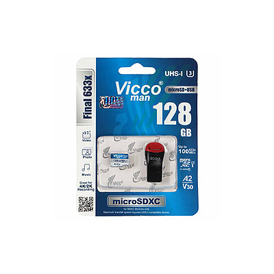 کارت حافظه 128GB ویکومن مدل  VICCOMAN MICROSDXC 633X A2 V30