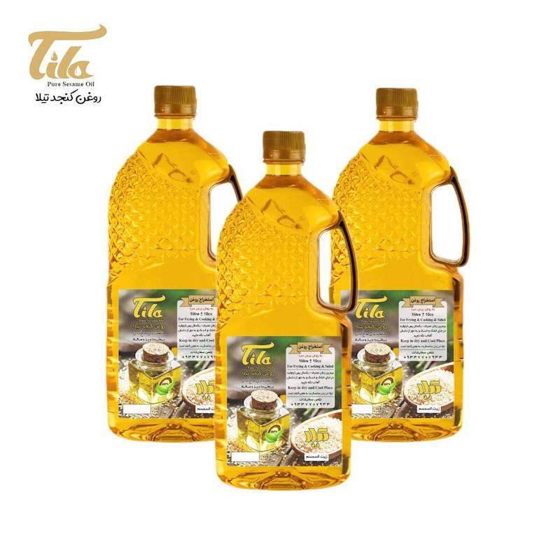 روغن کنجد(3عددبطری یک لیتری)پرس سرد