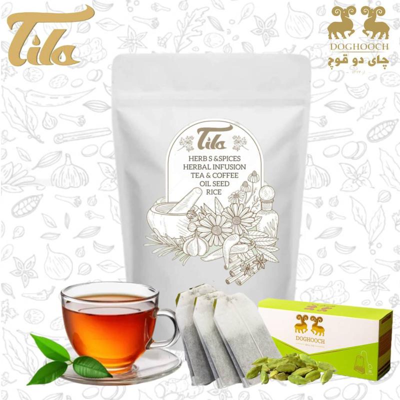 چای کیسه ای هل دار خارجی دو قوچ - 25 عددی
