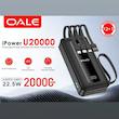 پاوربانک Oale U20000 ظرفیت 20000 میلی‌آمپرساعت | شارژر همراه قدرتمند