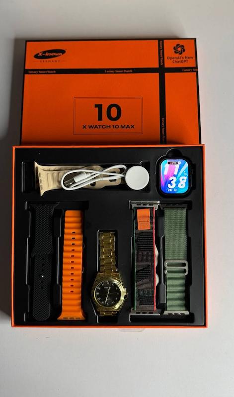 ساعت هوشمند Xinova Watch 10 Max | خرید اسمارت واچ AMOLED با 7 بند و پک کامل