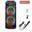 اسپیکر بلوتوثی ZQS مدل 6212 | پارتی باکس قابل حمل 20 وات با رقص نور، TWS و ورودی USB/AUX