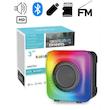 اسپیکر بلوتوثی GTS مدل 1373 | مینی اسپیکر قابل حمل با نور LED RGB، USB، کارت حافظه و رادیو FM