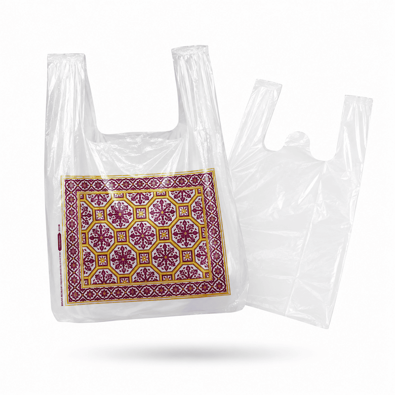 نایلون رکابی چاپی مواد نو 25*35 (1kg)