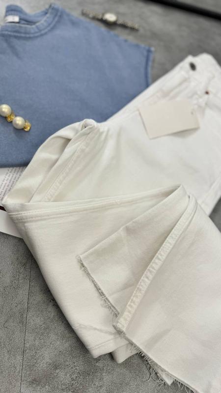 شلوار فلر سفید zara