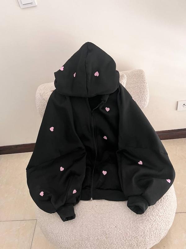 سوییشرت پفی قلبی 😻 کد 556