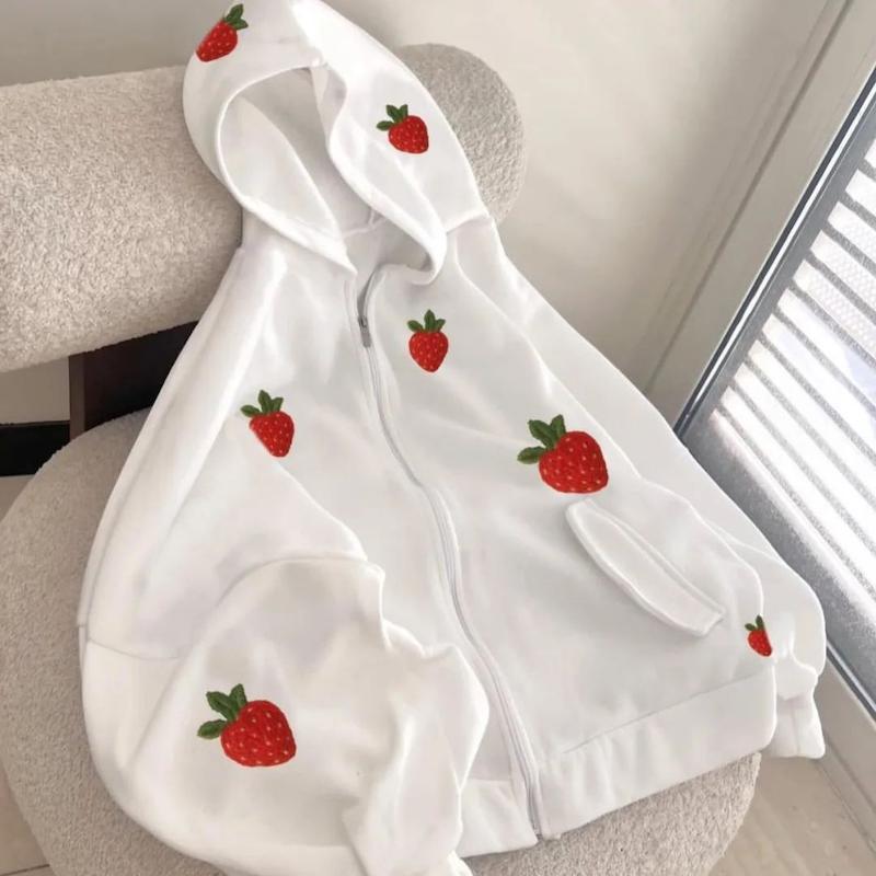 سوییشرت پفی توت فرنگی 🍓 کد 881