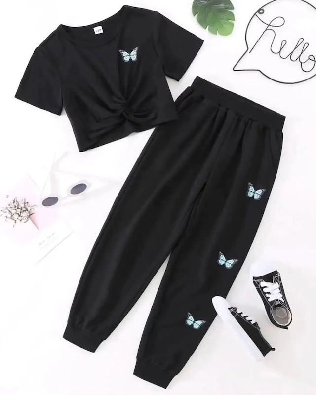 ست کراپ و جاگر پروانه ای 🦋 کد 420