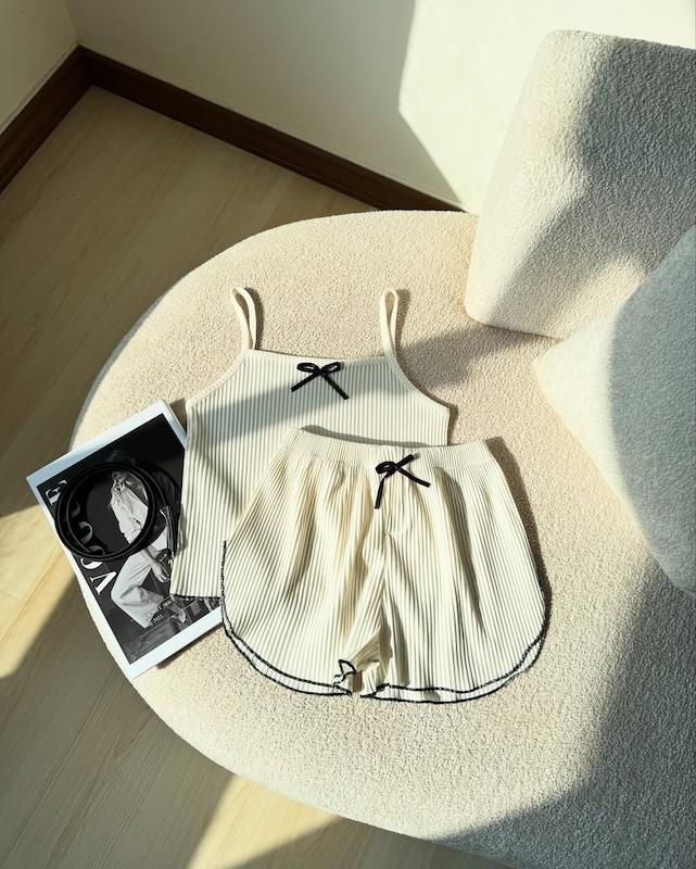ست تاپ و شلوارک پاپیون 😻 کد 333