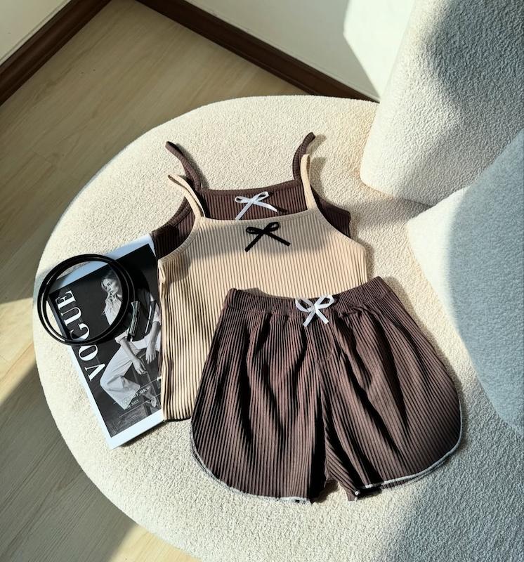 ست تاپ و شلوارک پاپیون 😻 کد 333