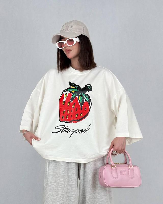 تیشرت خفن توت فرنگی cool 🍓 کد 555