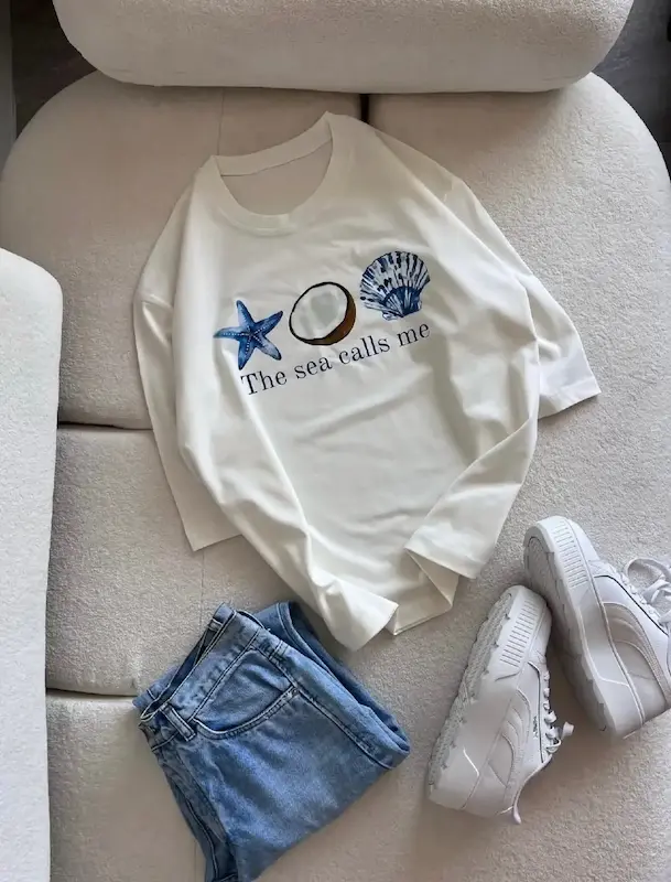 تیشرت باکسی سی کالز sea calls 😻 کد 492