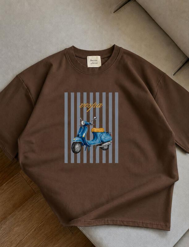تیشرت باکسی و ترند وسپا Vespa 😻 کد 663