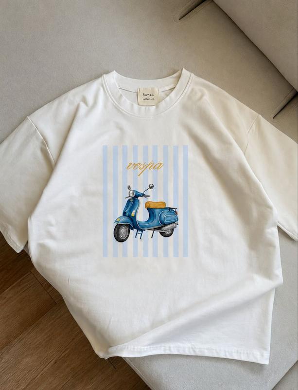 تیشرت باکسی و ترند وسپا Vespa 😻 کد 663
