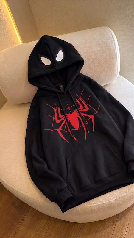 هودی اسپایدرمن spider man مشکی 😻 کد 377
