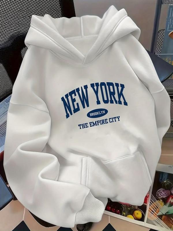 هودی سفید نیویورک New York 🤍 کد 744