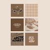 پک پوستر قهوه ای مربع