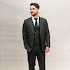 کت و شلوار مجلسی تافته سبز