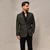 کت تک VIP چهارخانه پارچه ترک سبز