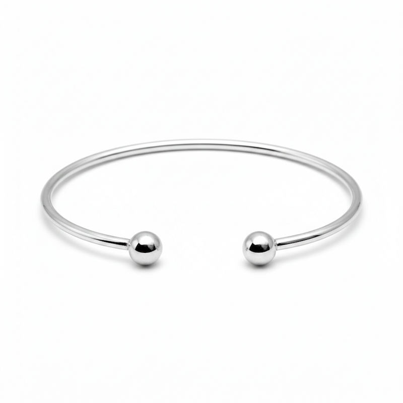 دستبند نقره گوی