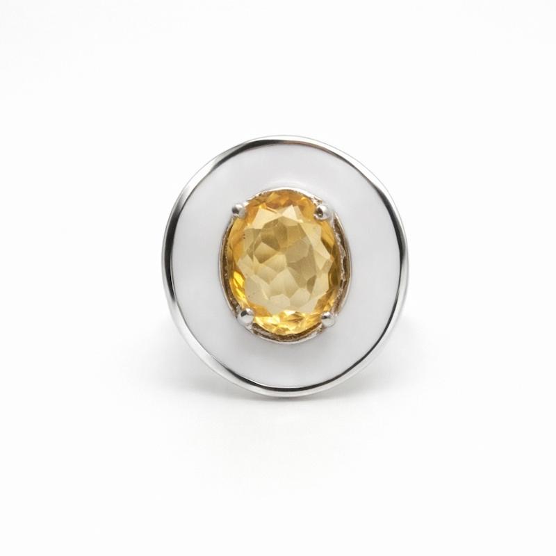 انگشتر نقره سیترین