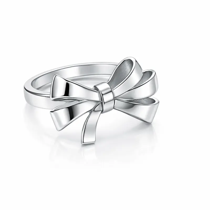 انگشتر نقره پاپیون 2