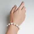 دستبند مروارید باروک و نقره
