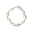 دستبند مروارید باروک و نقره