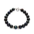 دستبند مروارید سیاه و نقره