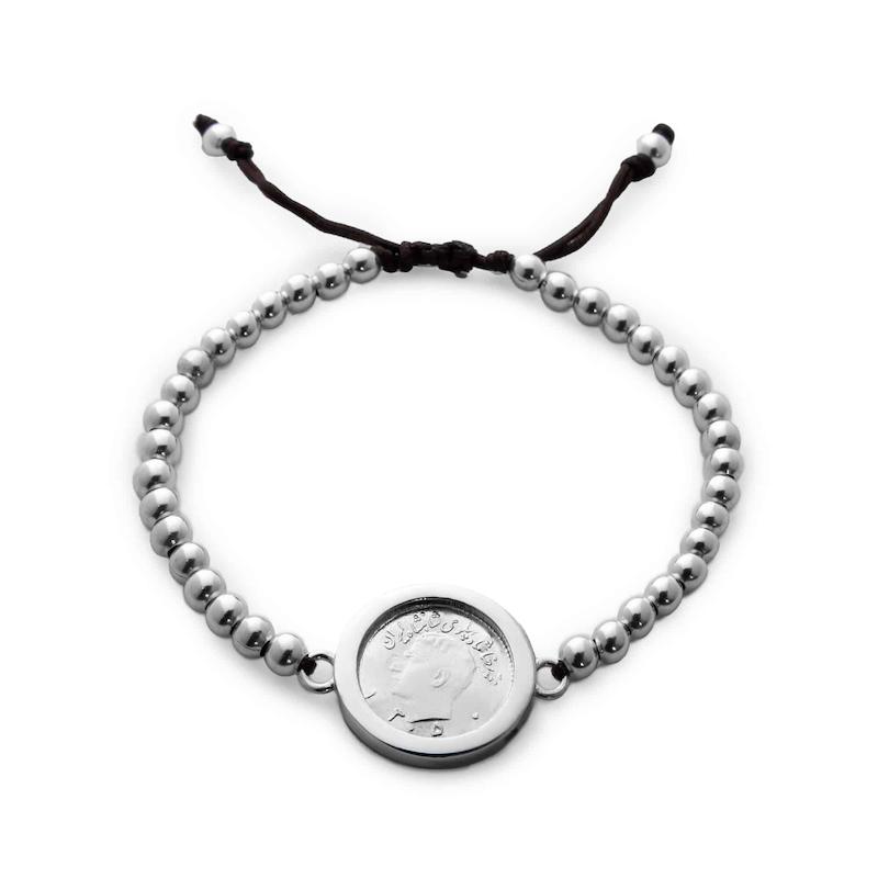 دستبند نقره سکه