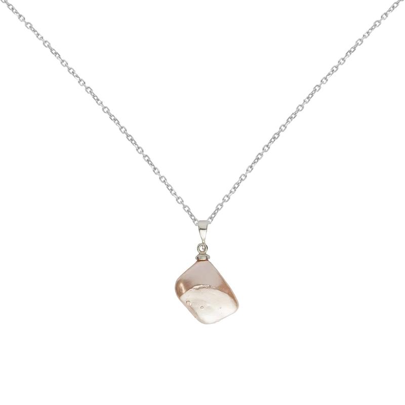 گردنبند نقره و مروارید باروک