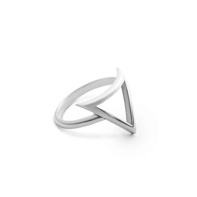 انگشتر نقره مثلث