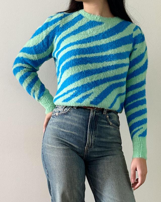 بافت موهر طرح زبرا 