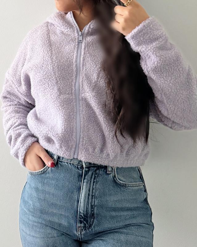 کاپشن کلاهدار  یاسی  